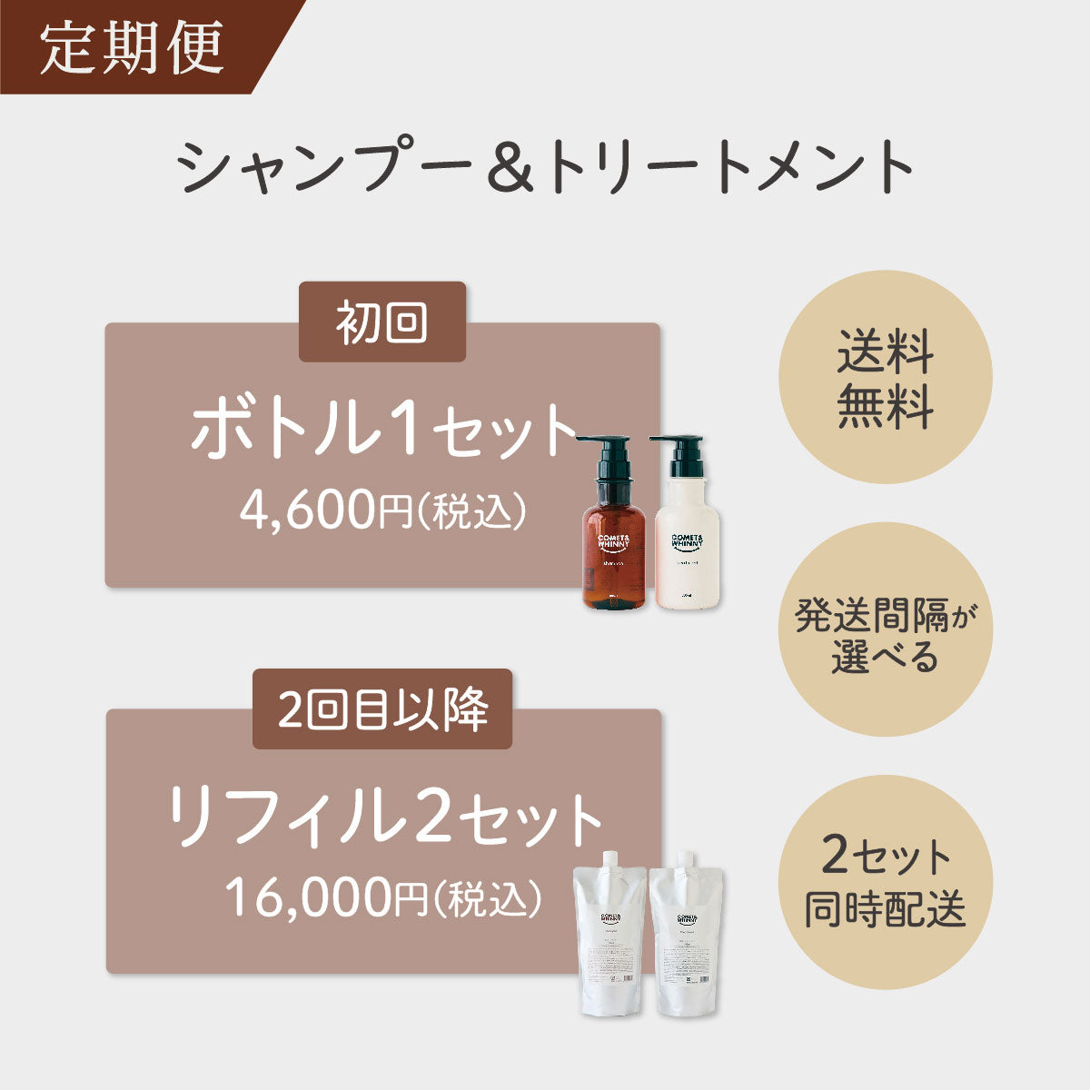 【定期便】シャンプー&トリートメント 700ml 各1本 (2回目以降)
